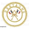 Badge / Macaron GLNF – Grande tenue provinciale – Passé Grand Porte-Etendard – Bretagne – Brodé main